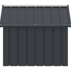 vidaXL Hondenhok 116,5x103x81,5 cm gegalvaniseerd staal antracietkleur