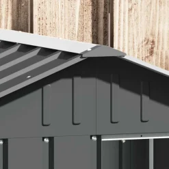 vidaXL Hondenhok 116,5x103x81,5 cm gegalvaniseerd staal antracietkleur