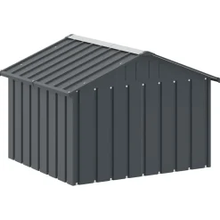 vidaXL Hondenhok 116,5x103x81,5 cm gegalvaniseerd staal antracietkleur