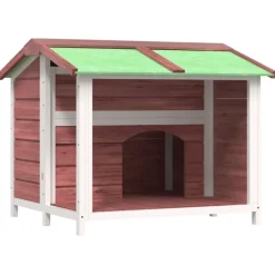 vidaXL Hondenhok 96x87x80,5 cm massief grenenhout mokkakleurig