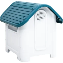 vidaXL Hondenhok 59x75x66 cm polypropeen blauw