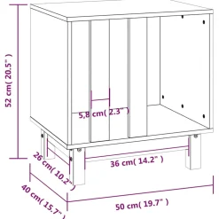 vidaXL Hondenhuis Wit 50 x 40 x 52 cm