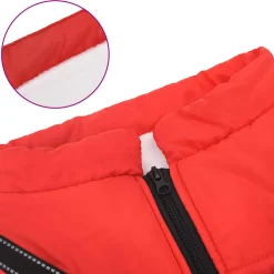 vidaXL Hondenjas met harnas waterdicht reflecterend rood L44