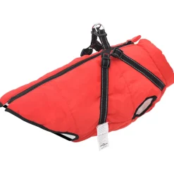vidaXL Hondenjas met harnas waterdicht reflecterend rood L44