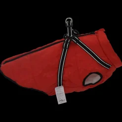 vidaXL Hondenjas met harnas waterdicht reflecterend rood L44