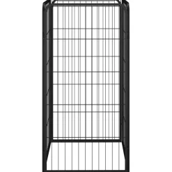 vidaXL Hondenkennel 4 panelen 50 x 100 cm gepoedercoat staal zwart