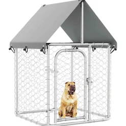 vidaXL Hondenkennel voor buiten met dak 100x100x150 cm