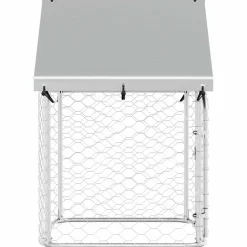 vidaXL Hondenkennel voor buiten met dak 100x100x150 cm