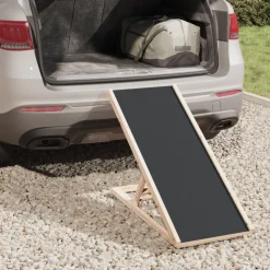 vidaXL Hondenloopplank 100x40 cm massief vurenhout grijs