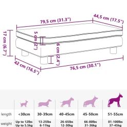 vidaXL Hondenmand met verlengstuk 100x50x30 cm kunstleer crèmekleurig