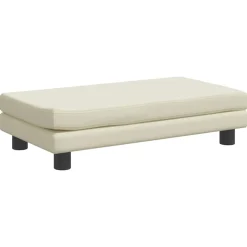 vidaXL Hondenmand met verlengstuk 100x50x30 cm kunstleer crèmekleurig