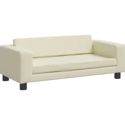 vidaXL Hondenmand met verlengstuk 100x50x30 cm kunstleer crèmekleurig