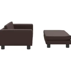 vidaXL Hondenmand met verlengstuk 100x50x30 cm kunstleer bruin