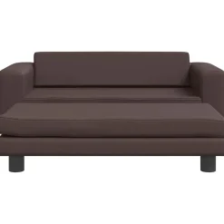 vidaXL Hondenmand met verlengstuk 100x50x30 cm kunstleer bruin