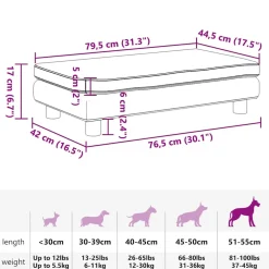 vidaXL Hondenmand met verlengstuk 100x50x30 cm kunstleer bruin