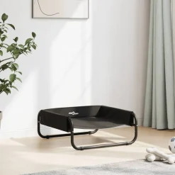 vidaXL Hondenmand verhoogd oxford stof en staal antracietkleurig