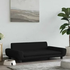 vidaXL Hondenmand 100x54x33 cm fluweel zwart
