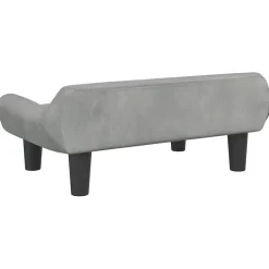 vidaXL Hondenmand 70x40x24 cm fluweel lichtgrijs