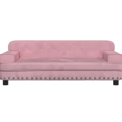 vidaXL Hondenmand 90x53x30 cm fluweel roze