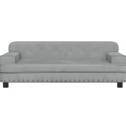vidaXL Hondenmand 90x53x30 cm fluweel crèmekleurig