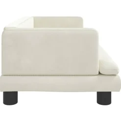 vidaXL Hondenmand 80x45x30 cm fluweel crèmekleurig