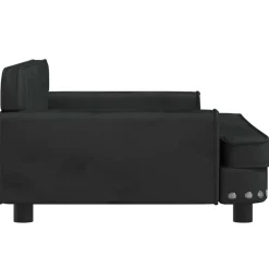 vidaXL Hondenmand 90x53x30 cm fluweel zwart