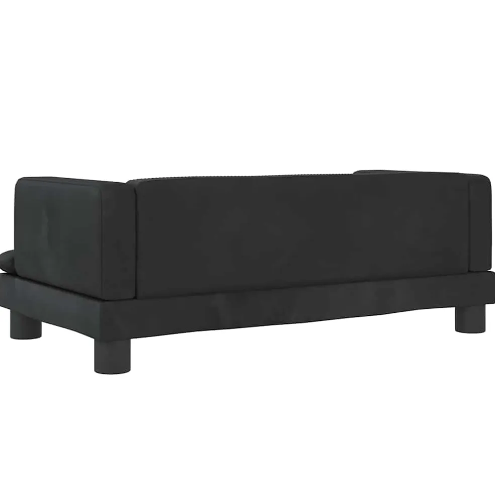 vidaXL Hondenmand 80x45x30 cm fluweel zwart