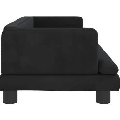 vidaXL Hondenmand 80x45x30 cm fluweel zwart