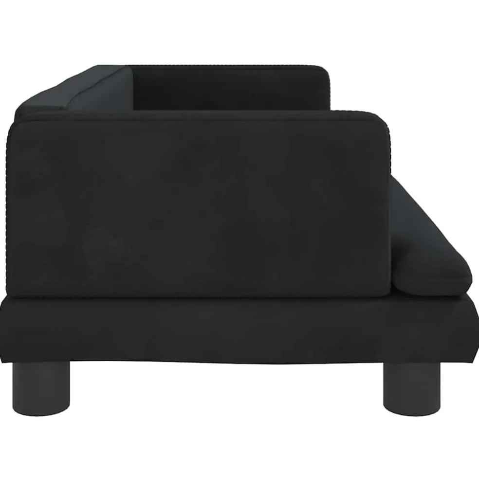 vidaXL Hondenmand 80x45x30 cm fluweel zwart