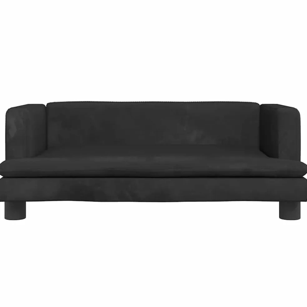 vidaXL Hondenmand 80x45x30 cm fluweel zwart