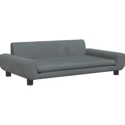 vidaXL Hondenmand 100x54x33 cm fluweel donkergrijs