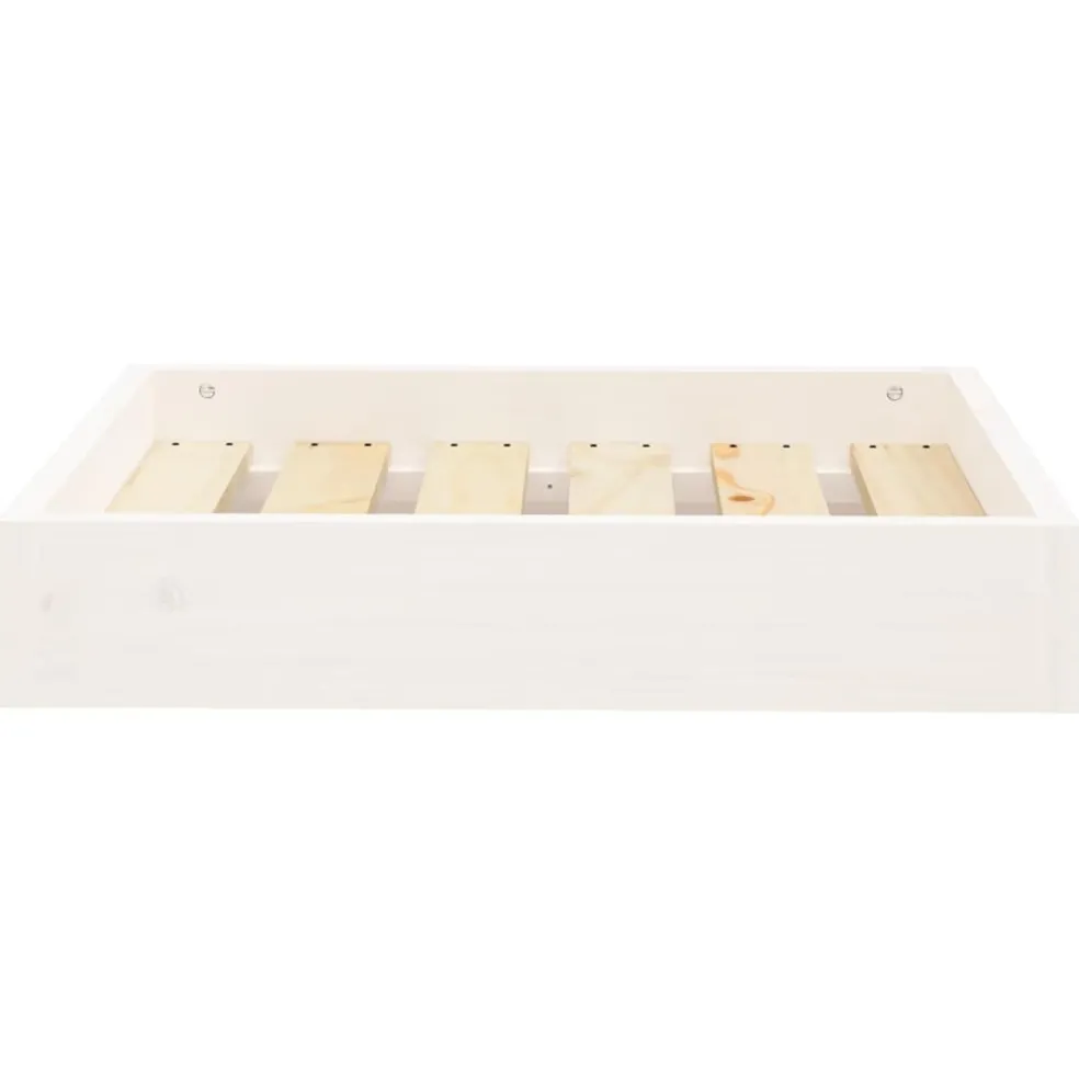 vidaXL Hondenmand 51,5x44x9 cm massief grenenhout wit