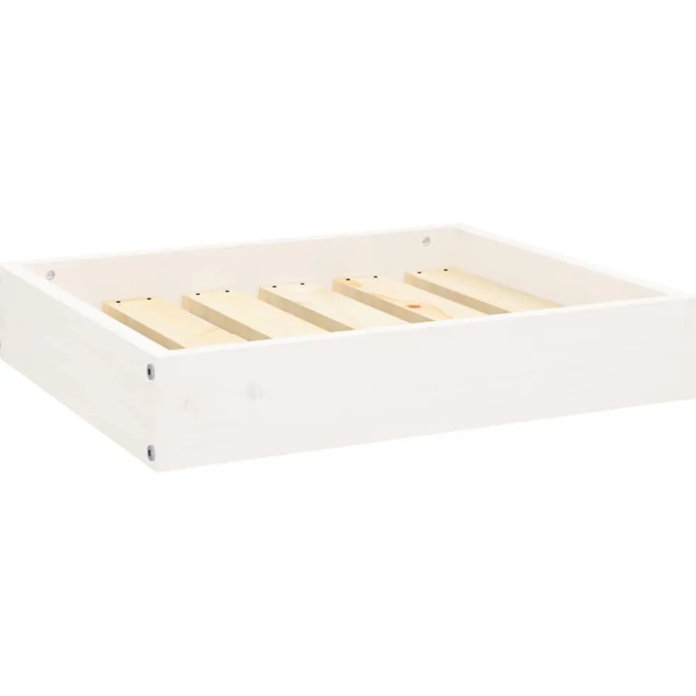 vidaXL Hondenmand 51,5x44x9 cm massief grenenhout wit