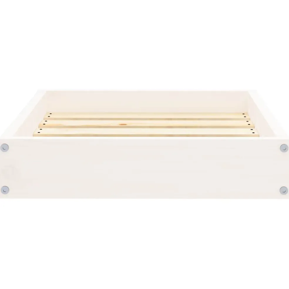 vidaXL Hondenmand 51,5x44x9 cm massief grenenhout wit