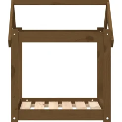 vidaXL Hondenmand 61x50x70 cm massief grenenhout honingbruin