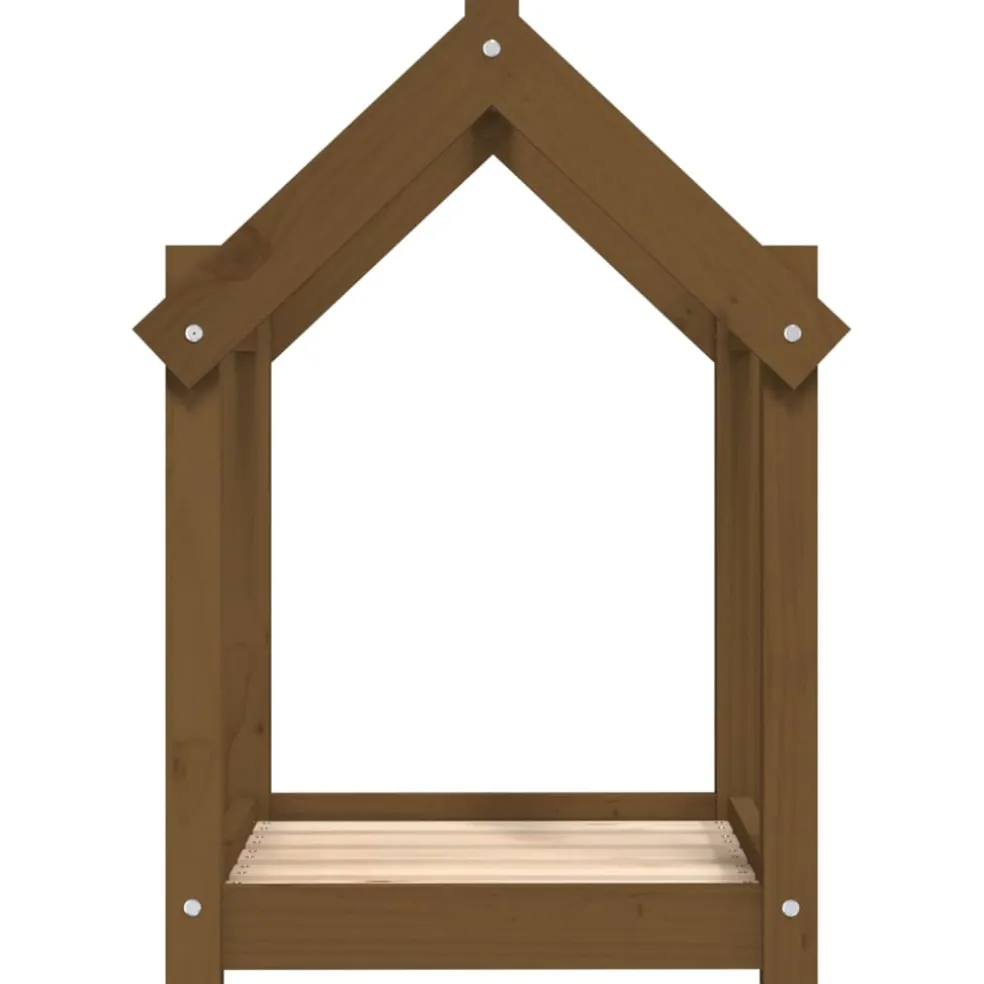 vidaXL Hondenmand 61x50x70 cm massief grenenhout honingbruin