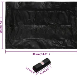 vidaXL Hondenpoepzakjes 750 st 30x20 cm polyetheen zwart
