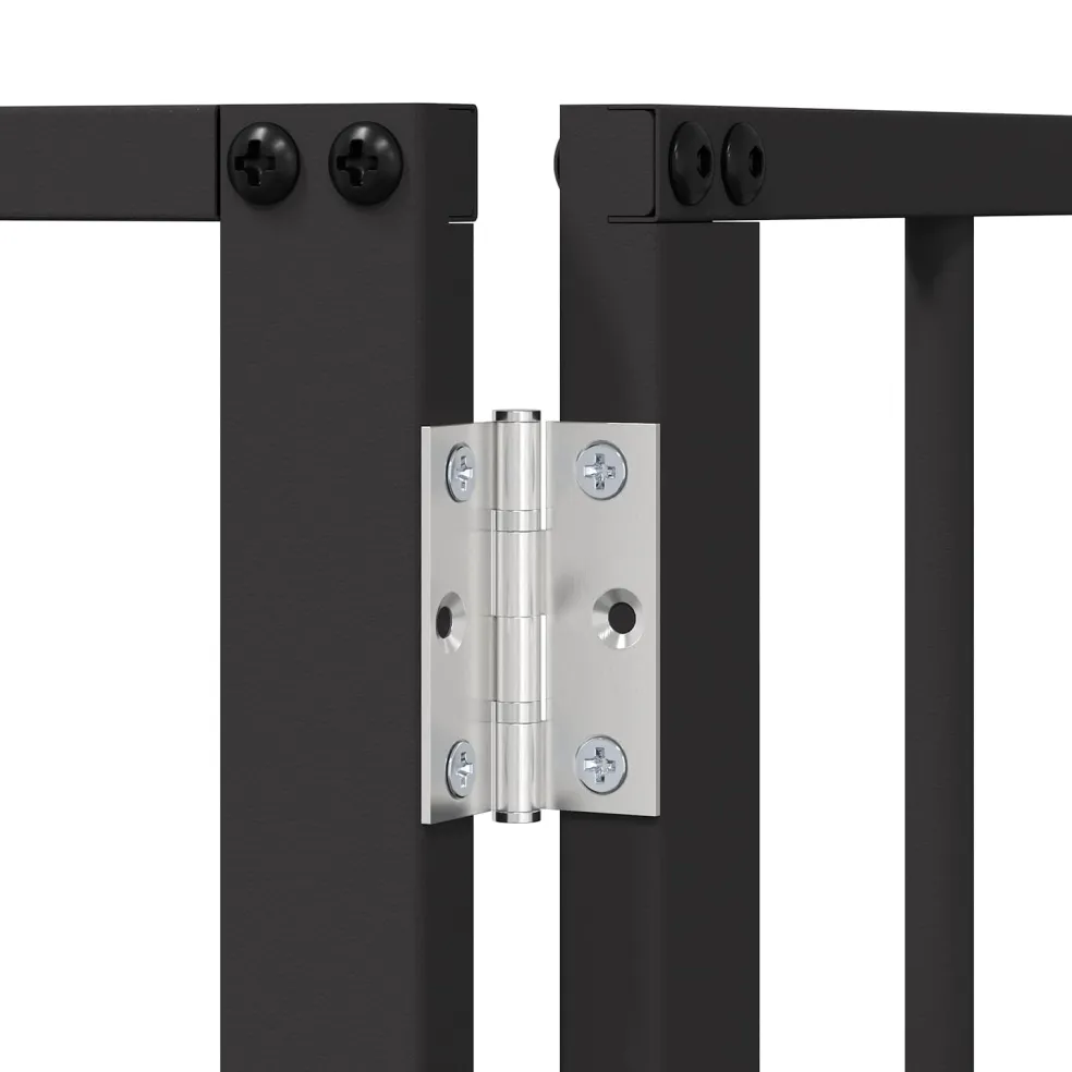 vidaXL Hondenpoort 4 st Zwart 100 x 80 cm Gegalvaniseerd staal