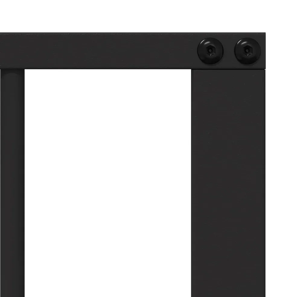 vidaXL Hondenpoort 4 st Zwart 100 x 80 cm Gegalvaniseerd staal
