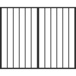 vidaXL Hondenpoort 4 st Zwart 100 x 80 cm Gegalvaniseerd staal