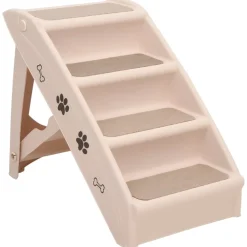 vidaXL Hondentrap inklapbaar 62x40x49,5 cm crème