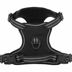vidaXL Hondentuigje met riem en halsband verstelbaar M zwart