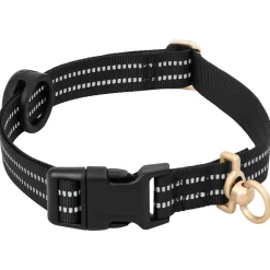 vidaXL Hondentuigje met riem en halsband verstelbaar M zwart