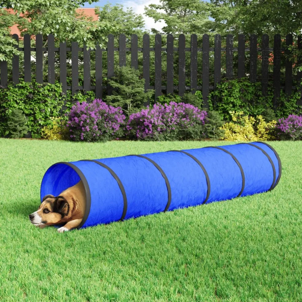vidaXL Hondentunnel Ø 40 x 200 cm polyester blauw