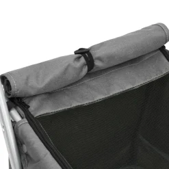 vidaXL Hondenwagen inklapbaar 100x49x96 cm linnenstof grijs