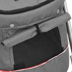 vidaXL Hondenwagen inklapbaar 100x49x96 cm linnenstof grijs