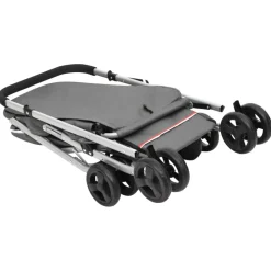 vidaXL Hondenwagen inklapbaar 100x49x96 cm linnenstof grijs