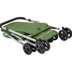 vidaXL Hondenwagen inklapbaar 100x49x96 cm linnenstof groen