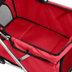 vidaXL Hondenwagen inklapbaar 76x50x100 cm oxford stof rood