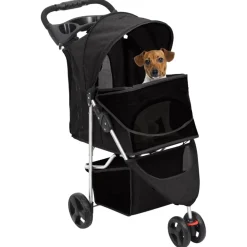 vidaXL Hondenwagen inklapbaar 80x46x98 cm oxford stof zwart